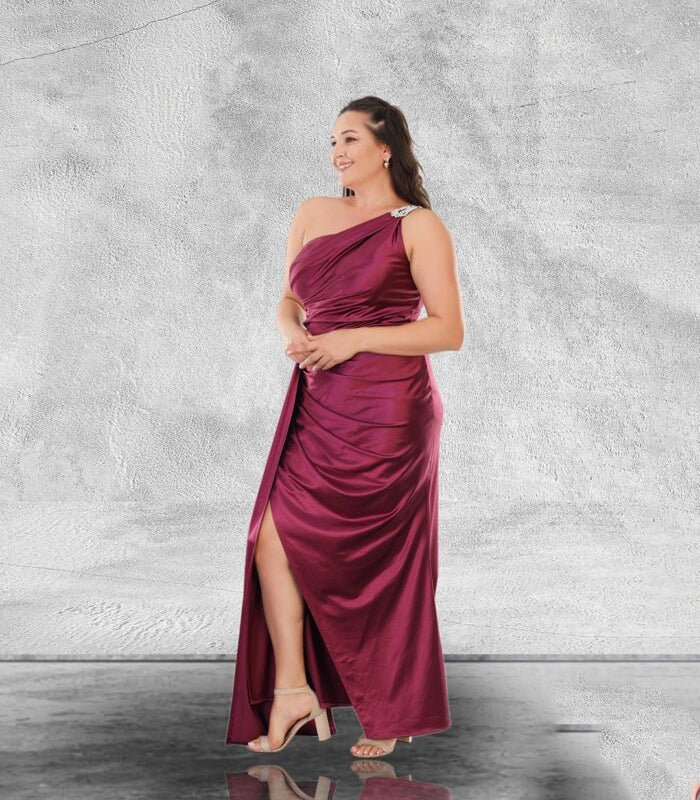 LONG SATIN DRESS