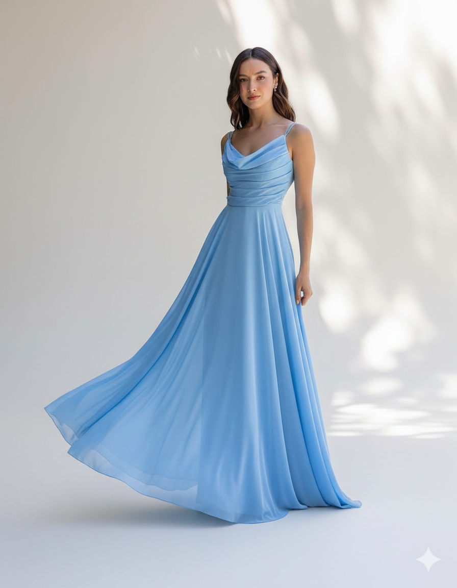 long chiffon dress
