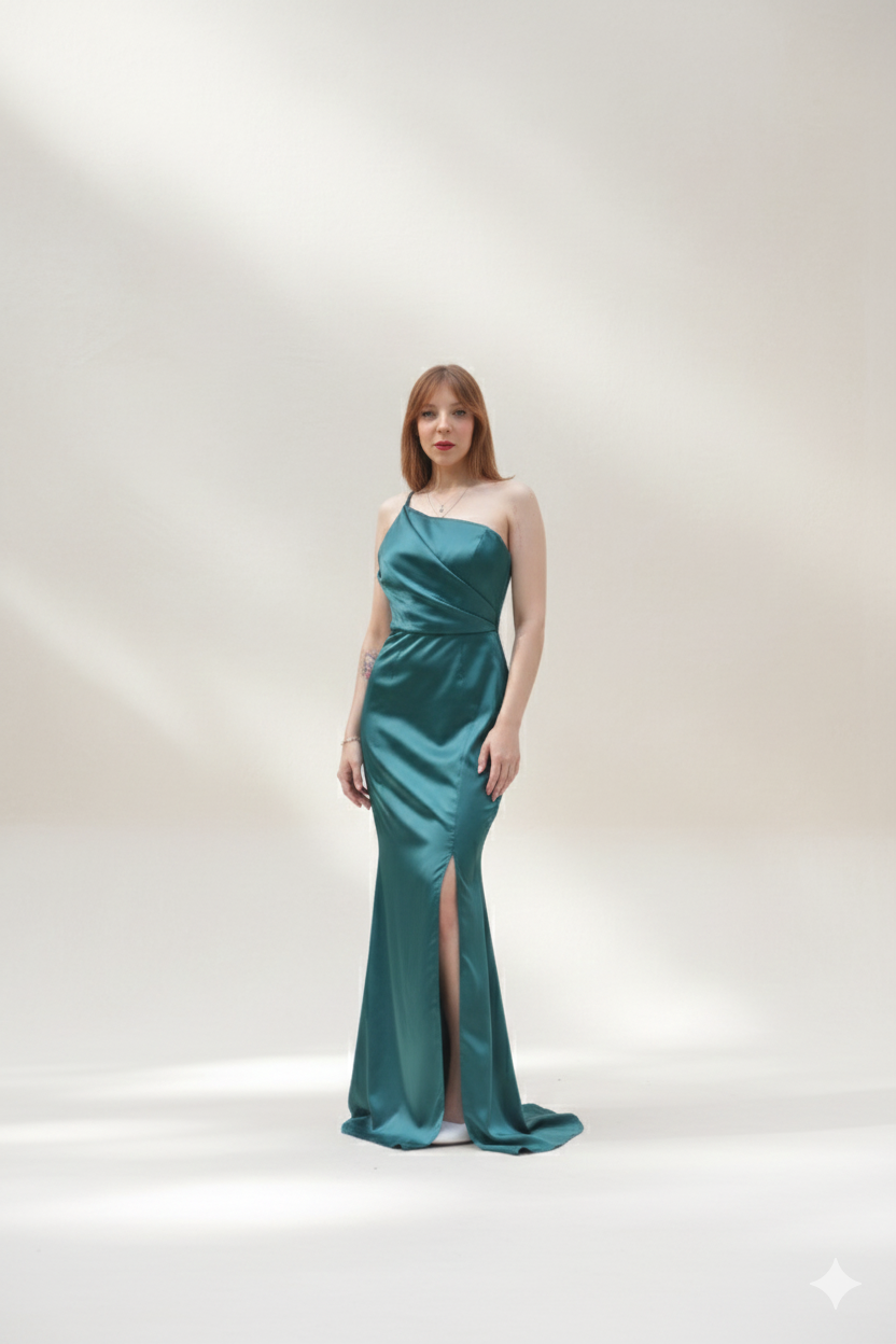 SLEEVELESS LONG DRESS WITH SLIT