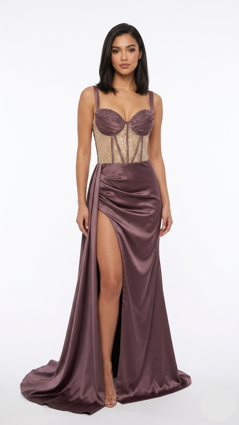 Sleeveless Satin Dress