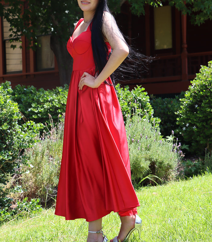 Satin Midi Dress