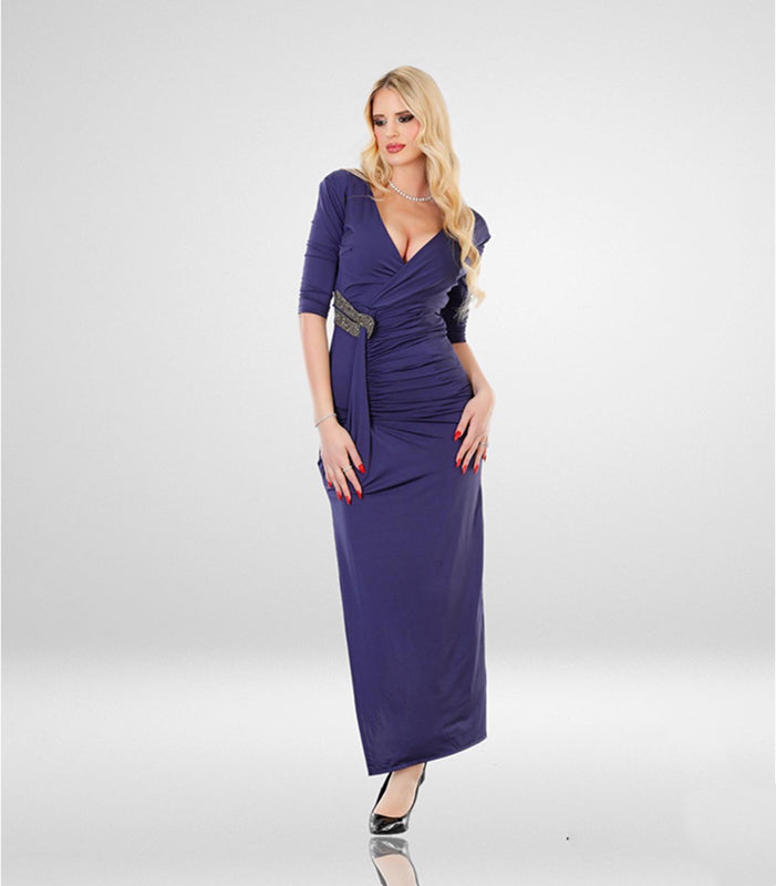 long-sleeve maxi dress