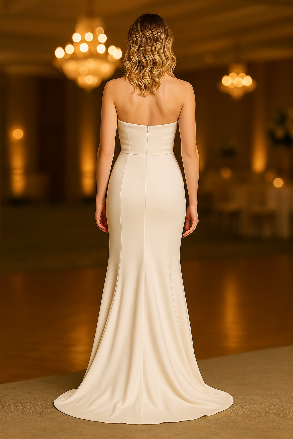 Long ivory gown